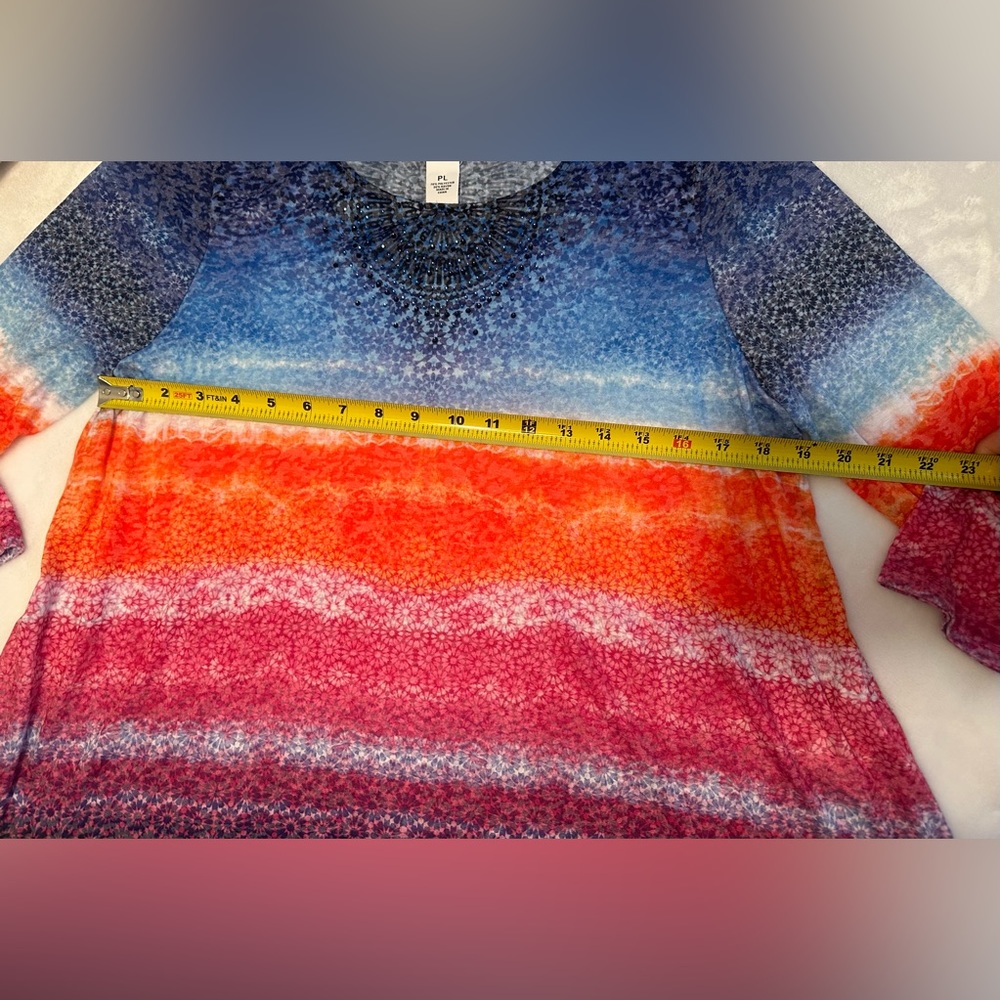 Ruby Rd Multicolor Hombre Rhinestone Knit Top. Pe… - image 4